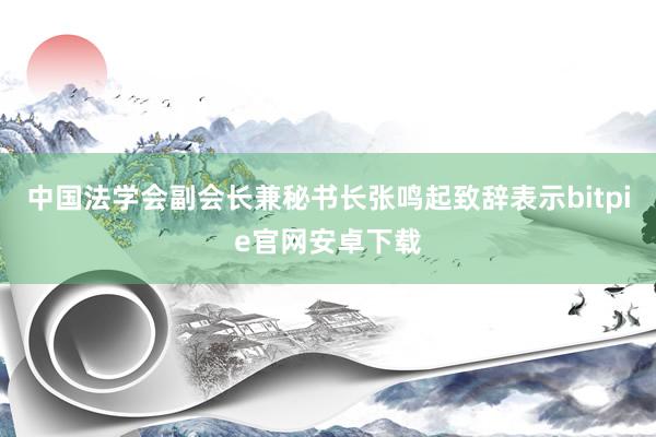 中国法学会副会长兼秘书长张鸣起致辞表示bitpie官网安卓下载