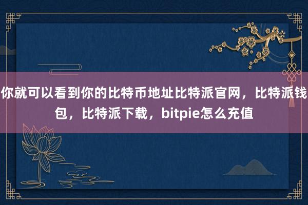 你就可以看到你的比特币地址比特派官网，比特派钱包，比特派下载，bitpie怎么充值