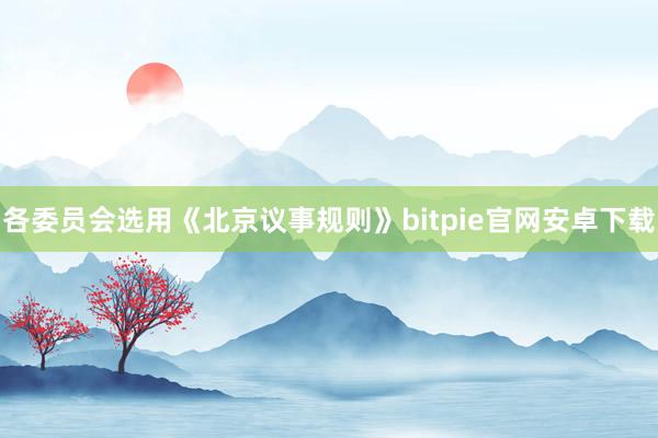 各委员会选用《北京议事规则》bitpie官网安卓下载