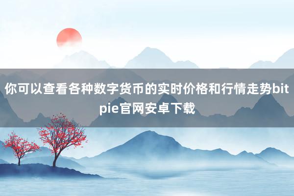 你可以查看各种数字货币的实时价格和行情走势bitpie官网安卓下载