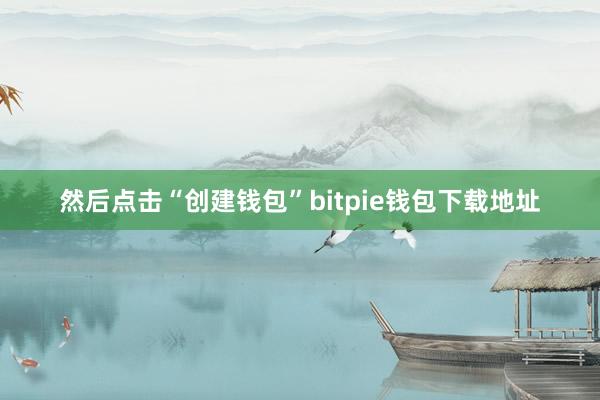 然后点击“创建钱包”bitpie钱包下载地址