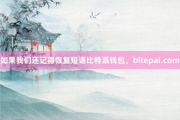 如果我们还记得恢复短语比特派钱包，bitepai.com