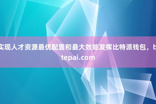 实现人才资源最优配置和最大效能发挥比特派钱包，bitepai.com