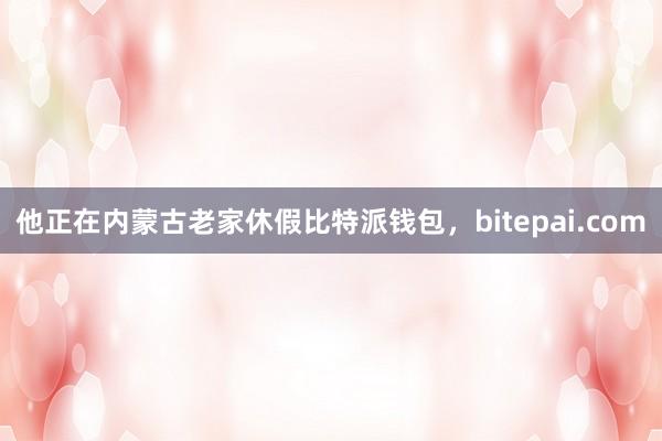 他正在内蒙古老家休假比特派钱包，bitepai.com