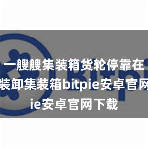 一艘艘集装箱货轮停靠在码头装卸集装箱bitpie安卓官网下载