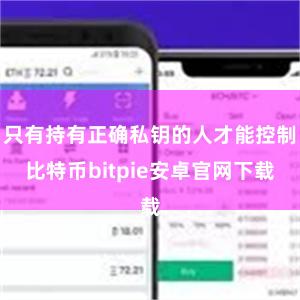 只有持有正确私钥的人才能控制比特币bitpie安卓官网下载