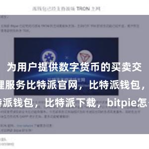 为用户提供数字货币的买卖交易和资产管理服务比特派官网，比特派钱包，比特派下载，bitpie怎么充值